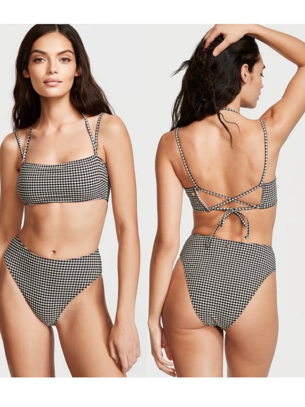 Victoria's Secret Black and White Gingham Bikini